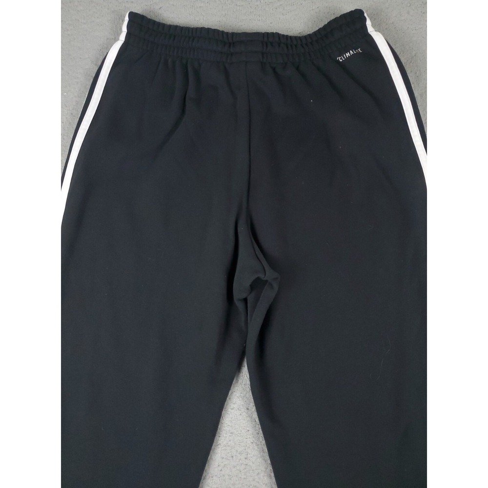 Adidas Mens Climalite Track Pants Black White Stripe Joggers Size Medium - Picture 6 of 7